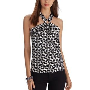 NWT White House Black Market Geometric Halter Top